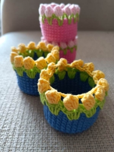 Szydełkowe koszyczki na skarby